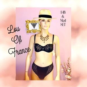 34B & Med - LOU of France Bra & Hipster SET